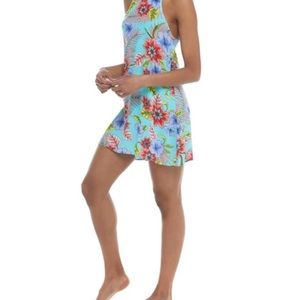 Floral Blue Women's Swim Coverup